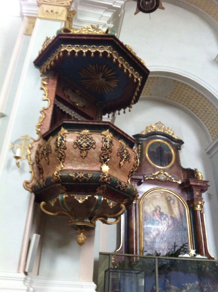 Ornate box looking out over the congregation